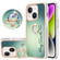 iPhone 15 Electroplating Dual-side IMD Phone Case with Ring Holder - Smile