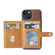 iPhone 15 Calfskin Card Slot TPU + PU Phone Case - Brown