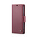 iPhone 15 CaseMe 023 Butterfly Buckle Litchi Texture RFID Anti-theft Leather Phone Case - Wine Red