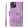 iPhone 15 BETOPNICE Dual-side Buckle Leather Phone Case - Purple
