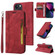iPhone 15 BETOPNICE Dual-side Buckle Leather Phone Case - Red