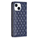 iPhone 15 Diamond Lattice Magnetic Leather Flip Phone Case - Blue