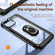 iPhone 15 TPU + PC Lens Protection Phone Case with Ring Holder - Black