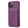 iPhone 15 BF26 Wave Pattern Card Bag Holder Phone Case - Dark Purple