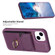 iPhone 15 BF29 Organ Card Bag Ring Holder Phone Case - Dark Purple