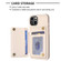 iPhone 15 BF26 Wave Pattern Card Bag Holder Phone Case - Beige