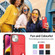 iPhone 15 Shockproof Leather Phone Case with Card Holder - Red