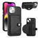 iPhone 15 Shockproof Leather Phone Case with Card Holder - Black