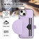 iPhone 15 Shockproof Leather Phone Case with Card Holder - Purple