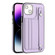 iPhone 15 Shockproof Leather Phone Case with Wrist Strap - Purple