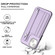 iPhone 15 Shockproof Leather Phone Case with Wrist Strap - Purple