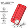 iPhone 15 Shockproof Leather Phone Case with Wrist Strap - Red