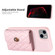 iPhone 15 Horizontal Wallet Rhombic Leather Phone Case - Pink