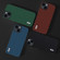 iPhone 15 ABEEL Genuine Leather Silky Soft Black Edge Phone Case - Green