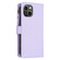 iPhone 15 9 Card Slots Zipper Wallet Leather Flip Phone Case - Light Purple