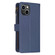 iPhone 15 9 Card Slots Zipper Wallet Leather Flip Phone Case - Blue
