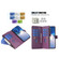 iPhone 15 9 Card Slots Zipper Wallet Leather Flip Phone Case - Dark Purple