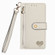 iPhone 15 Love Zipper Lanyard Leather Phone Case - Gray