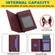 iPhone 15 RFID Anti-theft Detachable Card Bag Leather Phone Case - Wine Red