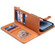 iPhone 15 ESEBLE Star Series Lanyard Zipper Wallet RFID Leather Case - Brown