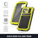 iPhone 15 R-JUST Shockproof Life Waterproof Dust-proof Metal + Silicone Phone Case with Holder - Yellow