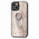 iPhone SE 2022 / 2020 / 7 / 8 Snakeskin Leather Back Cover Ring  Phone Case - Gray