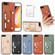 iPhone SE 2022 / 2020 / 7 / 8 Wristband Kickstand Card Wallet Back Cover Phone Case with Tool Knife - Khaki