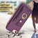 iPhone SE 2022 / 2020 / 8 / 7 BF27 Metal Ring Card Bag Holder Phone Case - Dark Purple