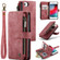 iPhone SE 2022 / SE 2020 / 8 / 7 / 6 CaseMe-C30 PU + TPU Multifunctional Horizontal Flip Leather Case with Holder & Card Slot & Wallet & Zipper Pocke - Red