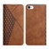 iPhone SE 2022 / SE 2020 / 8 / 7 Diamond Pattern Splicing Skin Feel Magnetic Horizontal Flip Leather Case with Card Slots & Holder & Wallet / 6 - Brown