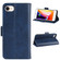 iPhone SE 2022 / SE 2020 / 8 / 7 Double Buckle Crazy Horse Business Mobile Phone Holster with Card Wallet Bracket Function - Blue