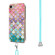 iPhone SE 2022 / SE 2020 / 8 / 7 Electroplating Pattern IMD TPU Shockproof Case with Neck Lanyard - Colorful Scales