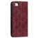 iPhone SE 2022 / SE 2020 / 8 / 7 Lucky Flowers Embossing Pattern Magnetic Horizontal Flip Leather Case with Holder & Card Slots - Wine Red