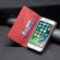 iPhone SE 2022 / SE 2020 / 8 / 7 Magnetic RFID Blocking Anti-Theft Leather Case with Holder & Card Slots & Wallet - Red