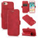 iPhone SE 2022 / SE 2020 / 8 / 7 Push Window Double Buckle PU + Silicone Horizontal Flip Leather Case with Holder & Card Slot - Red