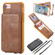 iPhone SE 2022 / SE 2020 / 8 / 7 Vertical Flip Shockproof Leather Protective Case with Long Rope, Support Card Slots & Bracket & Photo Holder & Wallet Function - Brown