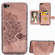 iPhone SE 2022 / SE 2020 Mandala Embossed Magnetic Cloth PU + TPU + PC Case with Holder & Card Slots & Wallet & Photo Frame & Strap - Rose Gold