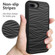 iPhone SE 2022 / SE 2020 Wave Pattern 3 in 1 Silicone+PC Shockproof Protective Case - Black