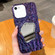 iPhone SE 2022 /2020 / 8 / 7 Embossed Rock Texture Mirror TPU Phone Case - Deep Purple