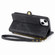 iPhone SE 2022 /2020 /7 / 8 Geometric Zipper Wallet Side Buckle Leather Phone Case - Black