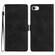 iPhone SE 2022/2020 / 8 / 7 / 6 Flower Embossing Pattern Leather Phone Case - Black
