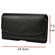 Lambskin Elastic Band Men 4.8 Inch Mobile Phone Universal Hanging Waist Leather Case with Card Slot - Black