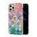 iPhone 12 Pro Max Electroplating Pattern IMD TPU Shockproof Case with Rhinestone Ring Holder - Colorful Scales