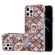 iPhone 12 Pro Max Electroplating Pattern IMD TPU Shockproof Case with Rhinestone Ring Holder - Pink Scales
