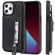 iPhone 12 Pro Max Solid Color Double Buckle Zipper Shockproof Protective Case - Black