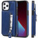iPhone 12 Pro Max Solid Color Double Buckle Zipper Shockproof Protective Case - Blue