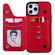 iPhone 12 Pro Max Solid Color Double Buckle Zipper Shockproof Protective Case - Red