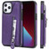 iPhone 12 Pro Max Solid Color Double Buckle Zipper Shockproof Protective Case - Purple