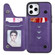 iPhone 12 Pro Max Solid Color Double Buckle Zipper Shockproof Protective Case - Purple