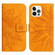 iPhone 12 Pro Max Skin Feel Sun Flower Pattern Flip Leather Phone Case with Lanyard - Yellow